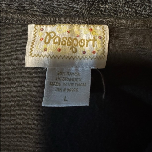 Passport Olive Ruffle Blouse - Picture 3 of 3